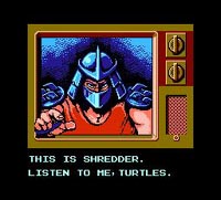 une photo d'Ã©cran de Teenage Mutant Hero Turtles sur Nintendo Nes